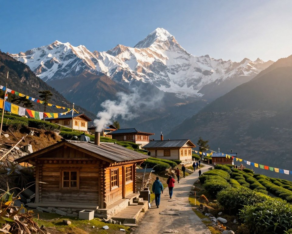Teehäuser und Lodges auf dem Weg zum Everest Basislager