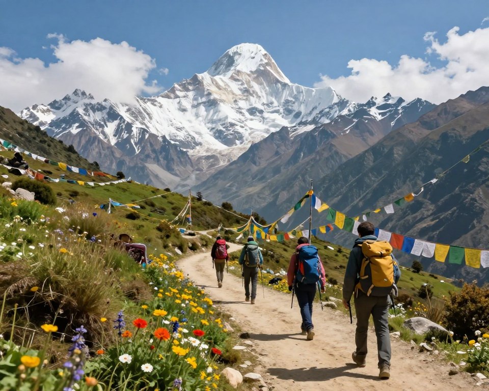 Trekking-Route nach Lukla